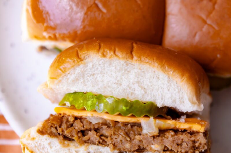 Retro Vegan Fast Food Style Sliders