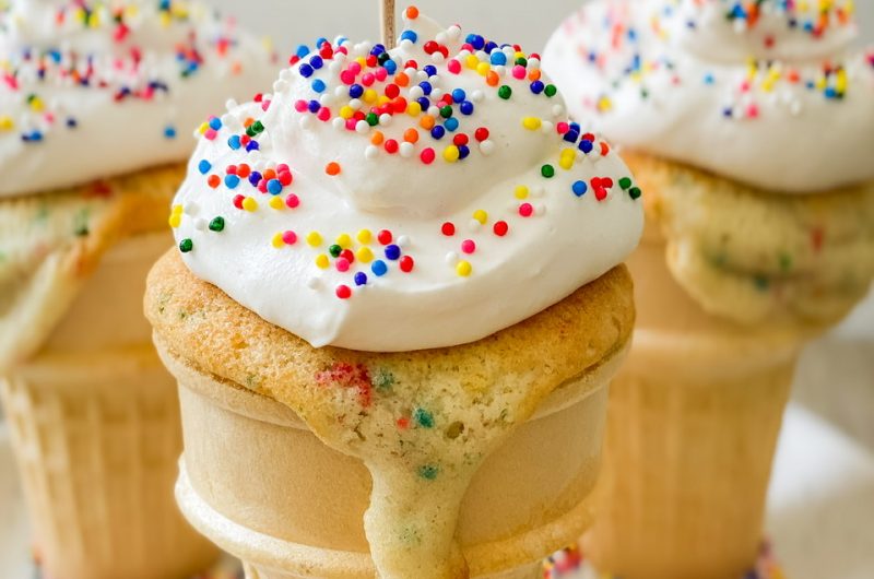 Vegan Ice Cream Cone Cupcakes