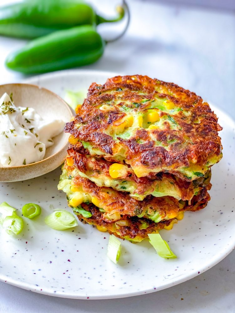 Spicy Vegan Zucchini & Corn Pancakes – Big Box Vegan
