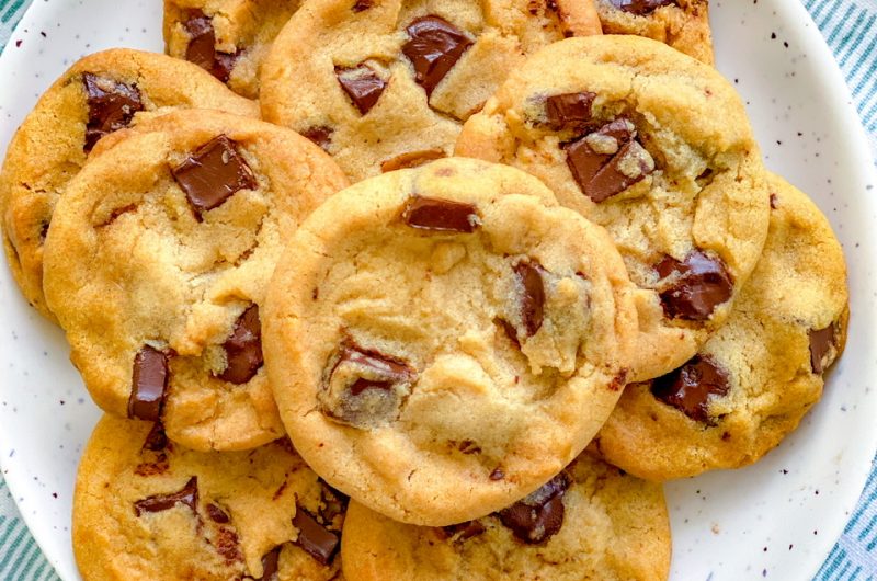 Vegan Slice & Bake Chocolate Chip Cookies