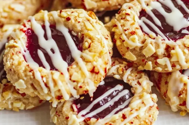 Vegan Linzer Thumbprint Cookies