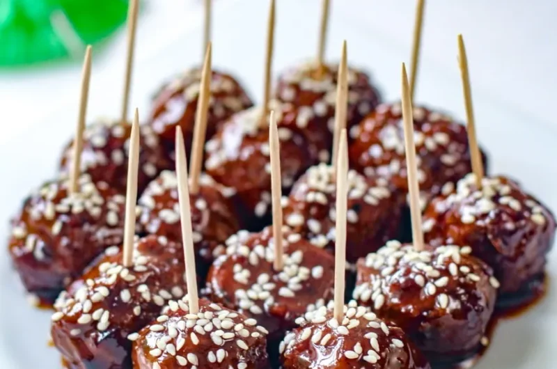 Spicy Szechuan Vegan Glazed Meatballs