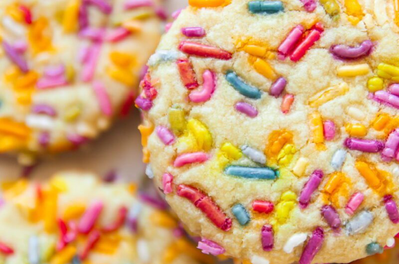 Soft & Chewy Vegan Funfetti Sugar Cookies