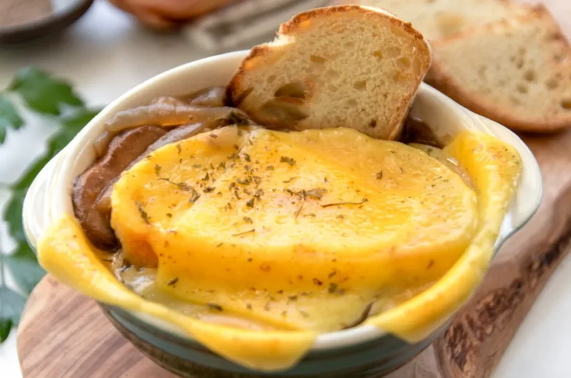 Classic Vegan French Onion Soup au Gratin