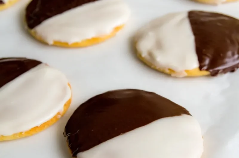 Vegan Bakery Style Black & White Cookies