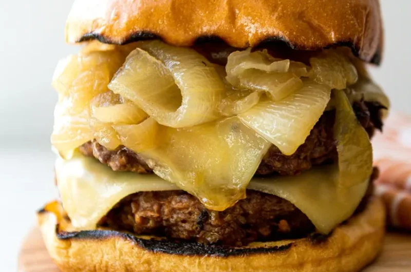 Vegan French Onion Soup Burger