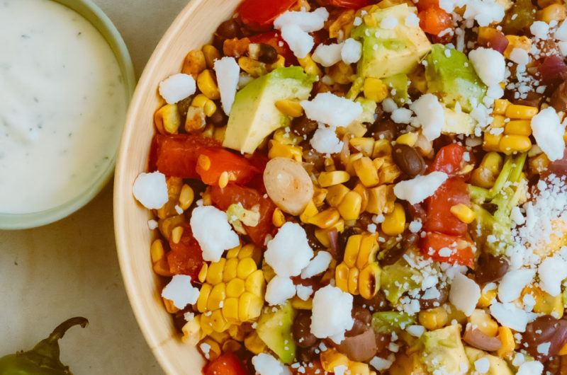 Vegan Mexican Roasted Street Corn Salad