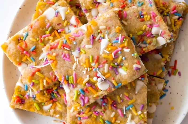 Birthday Cake Funfetti Vegan Blondies
