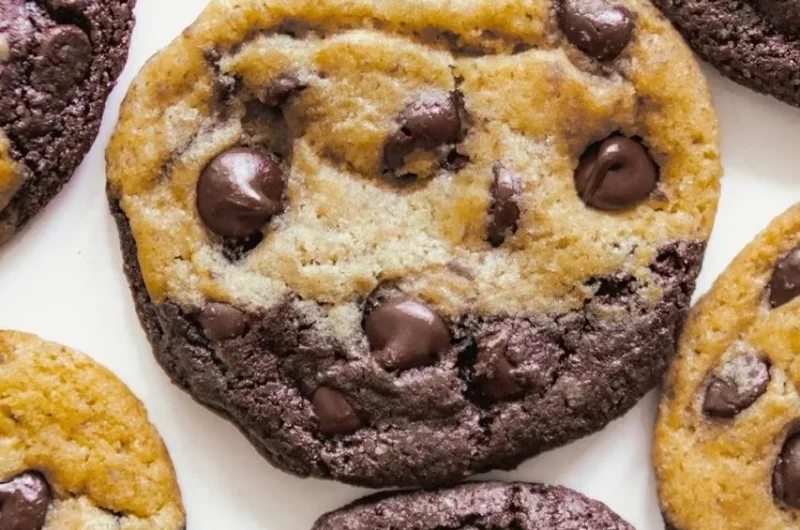 Vegan Chocolate Chip Brookie Cookies