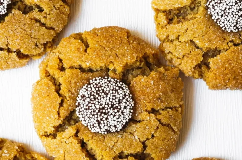 Vegan Peanut Butter Blossom Cookies