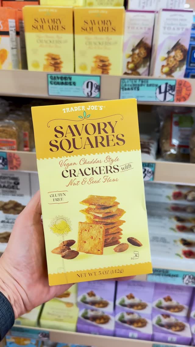 The Trader Joe’s Vegan Savory Squares are back after being discontinued late in December 2025! 🧀

Now why are thy back so soon? When a TJ’s product disappears for only a few months, it’s often a supply or logistics issue and customer demand doesn’t hurt either. 

I checked the ingredients and they’re the same and they’re still $3.99. Are you excited these are back?