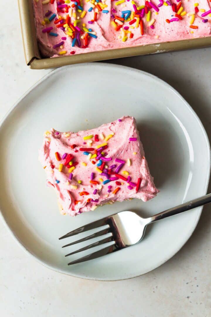 Strawberry Vegan Funfetti Sheet Cake Big Box Vegan