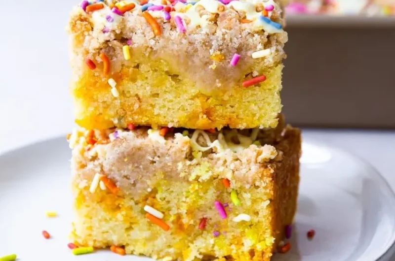 Vegan Funfetti Crumb Coffee Cake