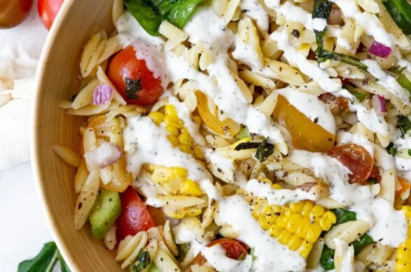 Vegan Ranch Orzo Salad