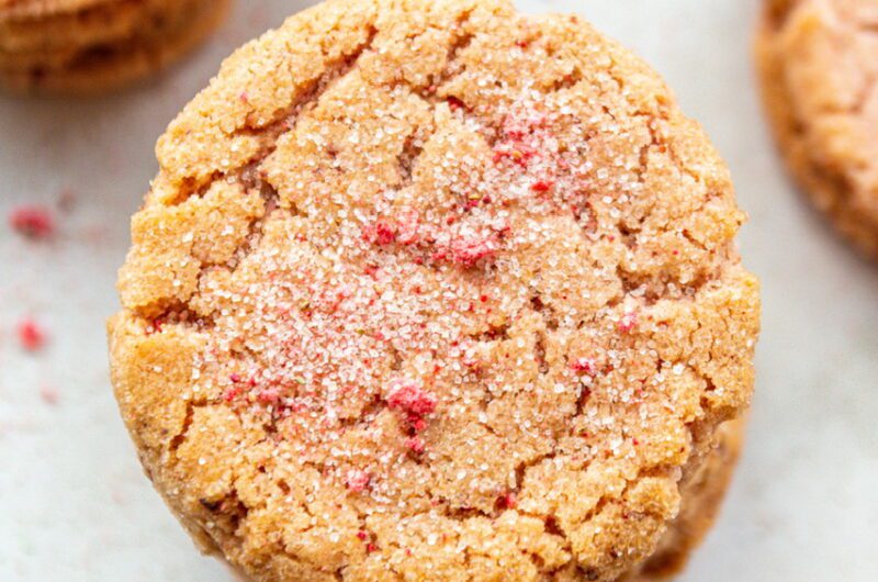 Vegan Sparkling Strawberry Sugar Cookies