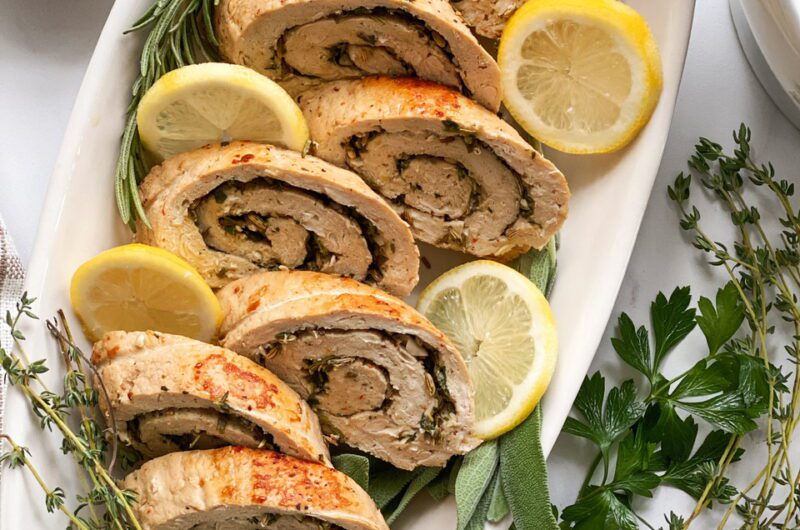 Vegan Stuffed Turk’y Roulade with Herbs