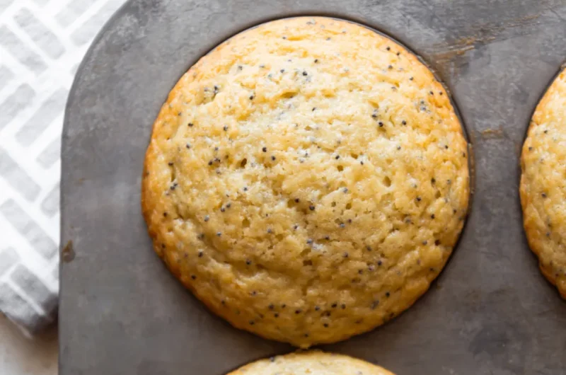 Classic Vegan Lemon Poppyseed Muffins