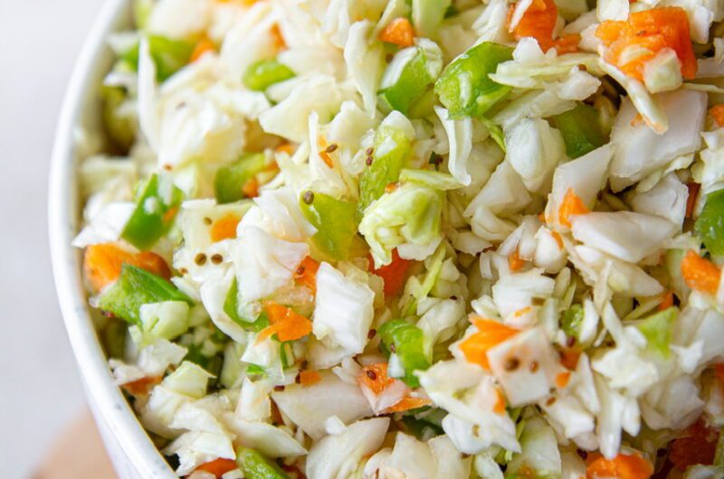 Pennsylvania Dutch Style Pepper Cabbage Slaw