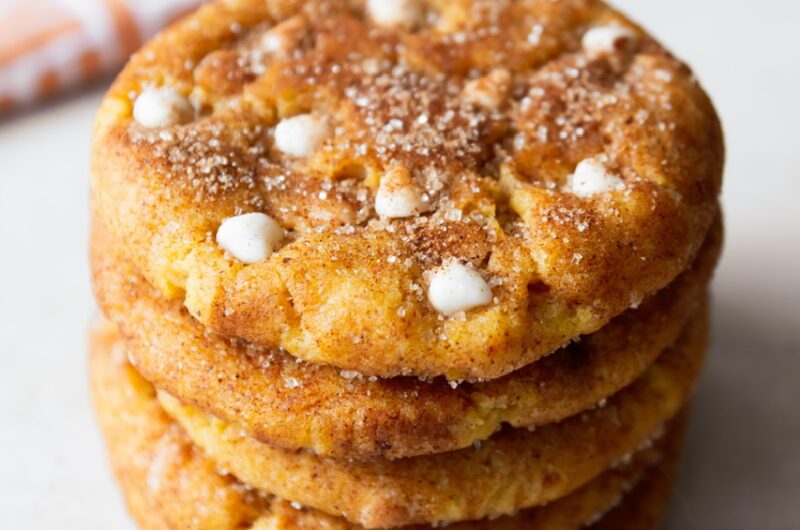 Pumpkin Spice Vegan Snickerdoodle Cookies