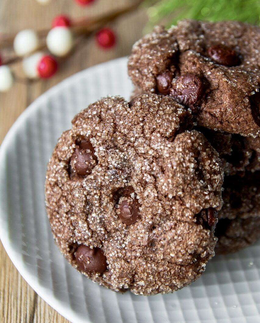 Vegan Peppermint Mocha Brownie Cookies