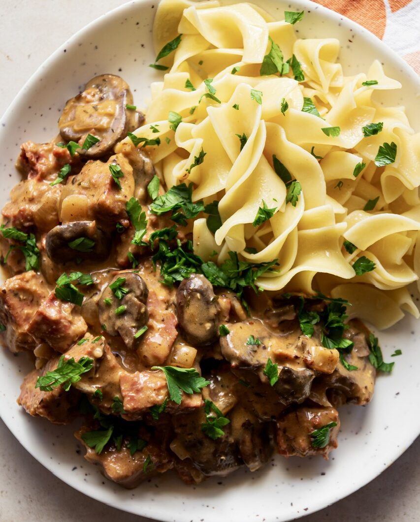 Vegan Beef Stroganoff