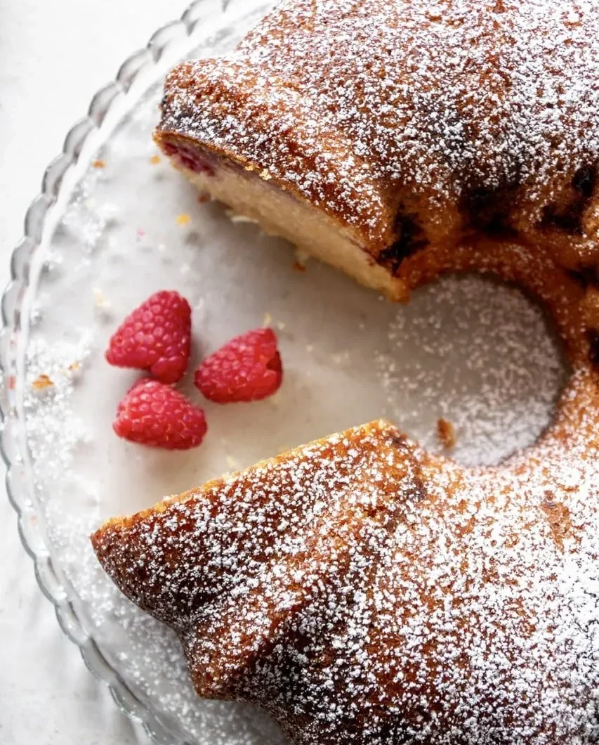 Vegan Raspberry Lemonade Bundt Cake
