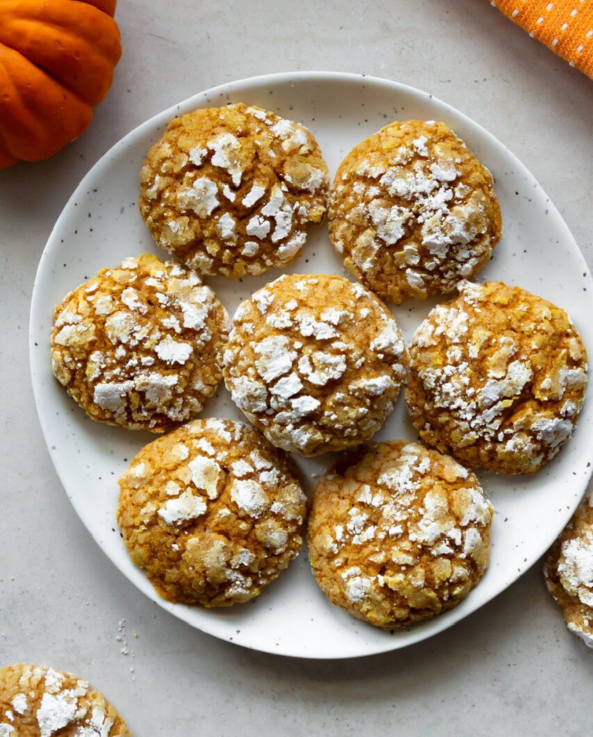 Pumpkin Crinkle Cookies (Egg and Dairy-Free)