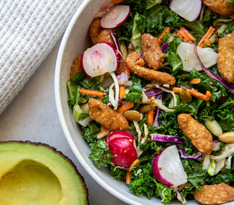 Sesame Crunch Salad with Lemon Agave Vinaigrette