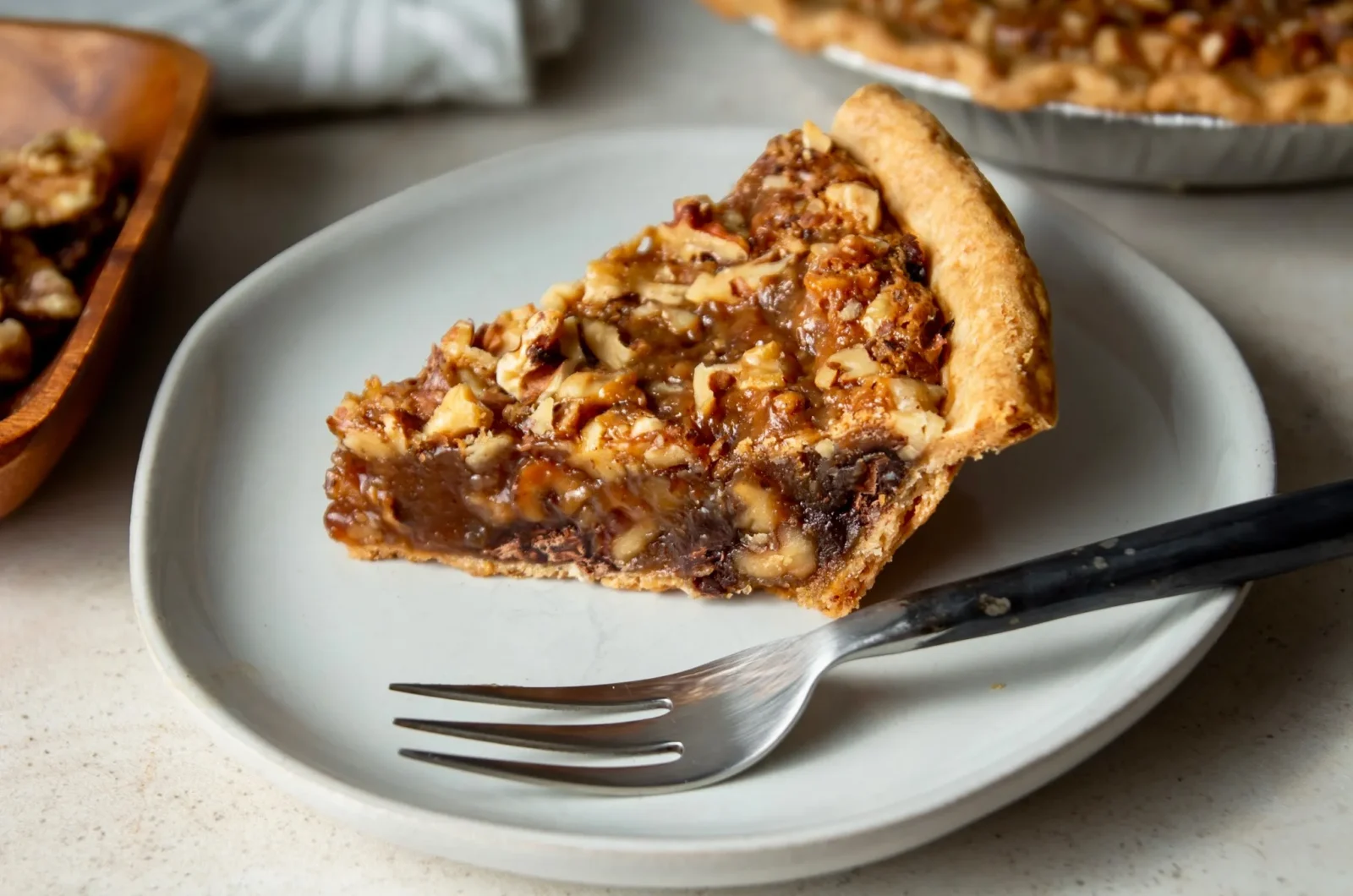 Vegan Kentucky Chocolate Walnut Pie