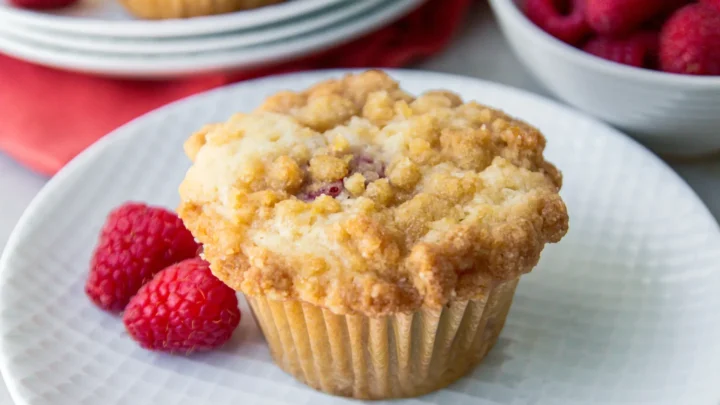 Image for Vegan Lemon Raspberry Crumb Muffins