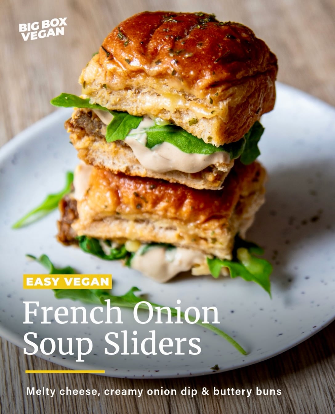 It’s national cheeseburger day but let’s celebrate vegan with my NEW RECIPE for vegan French onion soup sliders! 🍔🧅🥣

This was inspired by an amazing burger special I had recently at @vegoutbethlehem but I’ve used my popular White Castle style sliders recipe with melty vegan cheese, creamy onion dip, arugula and crispy onions all on onion butter brushed slider rolls. They’re amazing. ✨

Comment RECIPE for how I made it, what slider buns are vegan friendly, how to make an easy onion dip and more! Your weekend dinner plans are sorted! 👉🏼